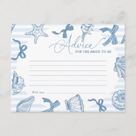 Tarjeta De Recepción Bridal Toast On The Coast Seashells Advice Bridal