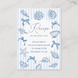Tarjeta De Recepción Bridal Toast On The Coast Seashells Recipe Bridal