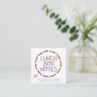 Tarjeta De Recepción Bright Lunchbox Notes