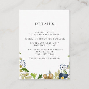 Tarjeta De Recepción Bright Oak   Detalles del hotel BODA Alojamiento