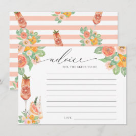 Tarjeta De Recepción Brillante consejo de cóctel para la novia