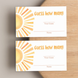 Tarjeta De Recepción Brillo amarillo de sol brillante boho adivina cuán