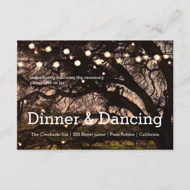 Tarjeta de Recepción Brillo de Jardín (Anverso)