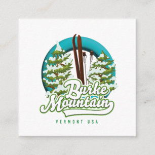 Tarjeta De Recepción Bromley Mountain Perú Vermont US Ski logo Cuadrado