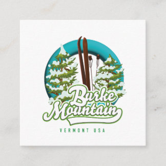 Tarjeta De Recepción Bromley Mountain Perú Vermont US Ski logo Cuadrado