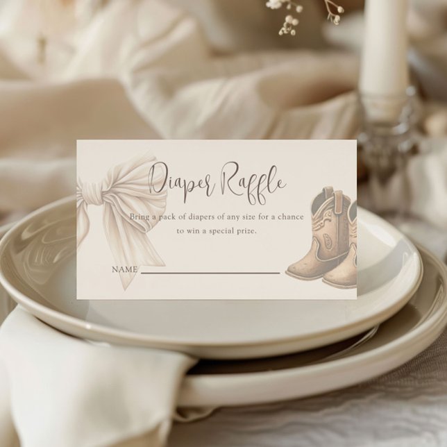 Tarjeta De Recepción Brotes Beige O Bocas Género Revelan Diaper Raffle (Subido por el creador)