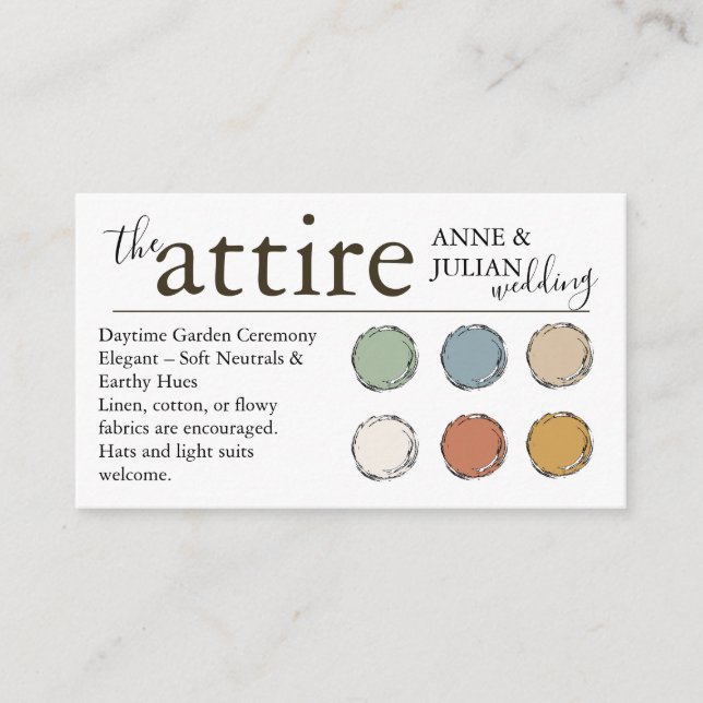 Tarjeta De Recepción Brown The Attire QR Code enclosure Card  (Anverso)