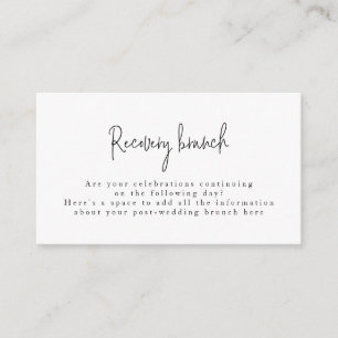 Tarjeta De Recepción Brunch posterior al Boda de moda Script