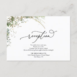 Tarjeta De Recepción Budget green Florals Bridgerton Bridal Shower