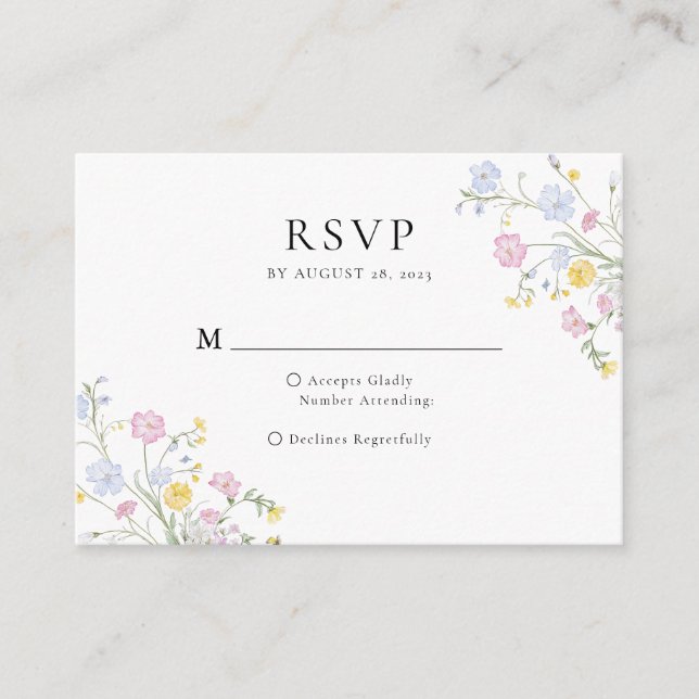 Tarjeta De Recepción Budget Whimsical Rococo Floral Crest Wedding Rsvp (Anverso)