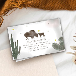 Tarjeta De Recepción Buffalo Baby Shower Diaper Raffle Enclosure Card