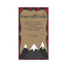 Buffalo Plaid Lumberjack Baby Shower Diaper Raffle
