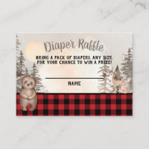 Buffalo Plaid Woodland Diaper Raffle