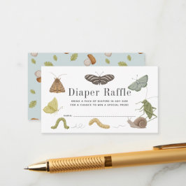 Tarjeta De Recepción Bug Insect Baby Shower Diaper Raffle Ticket