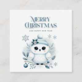 Tarjeta De Recepción Búho navideño