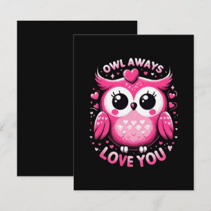 Tarjeta De Recepción Búho Siempre Te Ama - Día de San Valentín