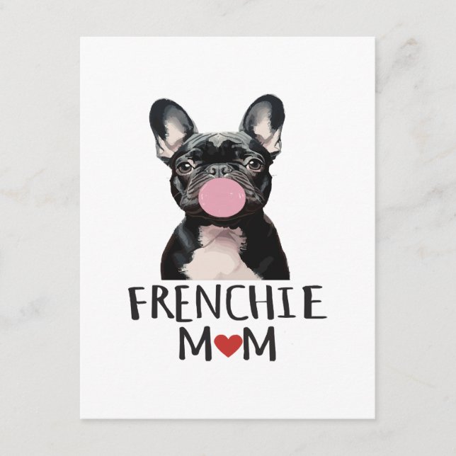 Tarjeta De Recepción Bulldog francés adorable (Anverso)