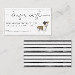 Tarjeta De Recepción Bulldog francés género neutro pañal Raffle Enclos