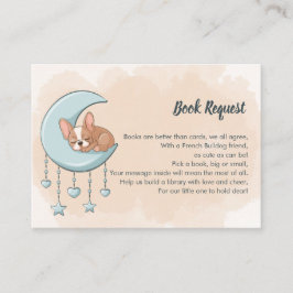 Tarjeta De Recepción Bulldog francés lindo picado azul de la solicitud