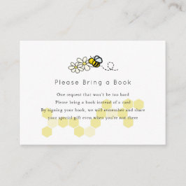 Tarjeta De Recepción Bumble / Abeja miel Daisy White Por favor traiga u