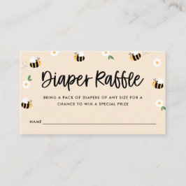 Tarjeta De Recepción Bumblebee Baby Shower Diaper Raffle