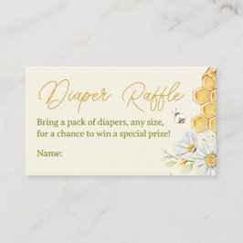 Tarjeta De Recepción Bumblebee Diaper Raffle Ticket Baby Shower amarill