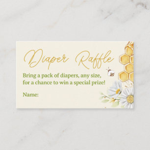 Tarjeta De Recepción Bumblebee Diaper Raffle Ticket Baby Shower amarill