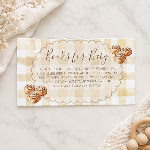 Tarjeta De Recepción Bun en el Horno Cuadro de Beige Baby Shower