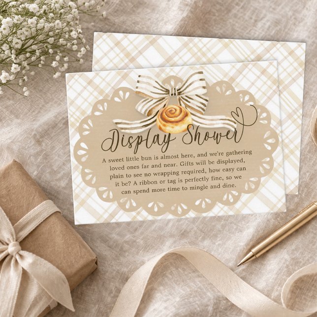 Tarjeta De Recepción Bun in Oven Baby Shower Display Shower Card (Display Shower Insert)