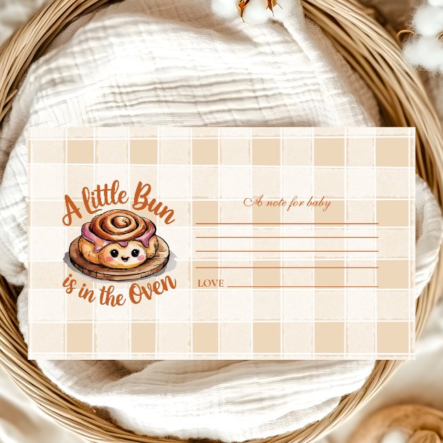 Tarjeta De Recepción Bun in the Oven Baby Shower Note for Baby (Subido por el creador)