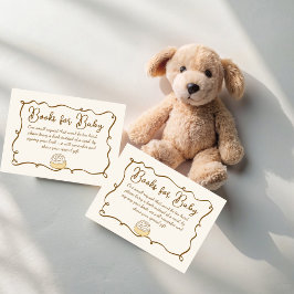 Tarjeta De Recepción Bun in the oven baking baby shower book request