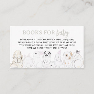 Tarjeta De Recepción Bunny Baby Shower Books For Baby Library