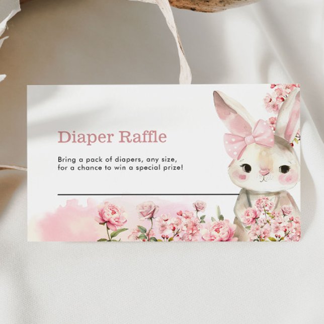 Tarjeta De Recepción Bunny Diaper Raffle Enclosure Card (Subido por el creador)