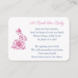 Tarjeta De Recepción Bunny Pink Chinoserie Boys For Baby Girl Shower