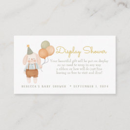 Tarjeta De Recepción Bunny rosa con ducha de pantalla de globos