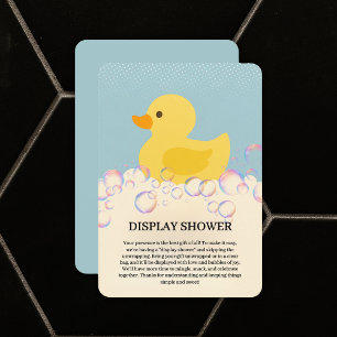 Tarjeta De Recepción Burbujas de Rubber Ducky Bubbles Baby Shower