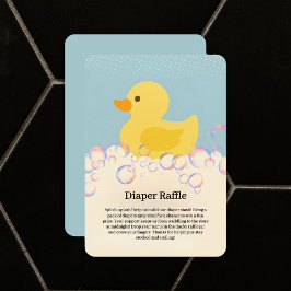 Tarjeta De Recepción Burbujas de Rubber Ducky Bubbles Baby Shower