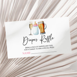 Tarjeta De Recepción Burbujas produce pañales Baby Shower Diaper Raffle