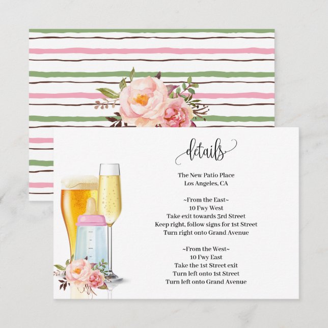 Tarjeta De Recepción Burbujas y brechas antes del bebé debido al Baby S (Anverso / Reverso)