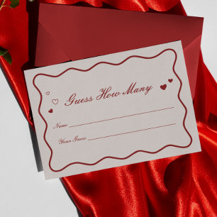 Tarjeta De Recepción Burgundy Despedida de Soltera de San Valentín Adiv