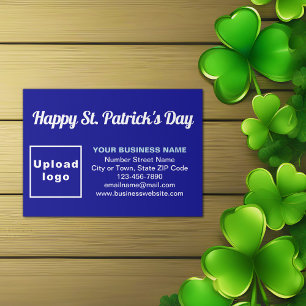 Tarjeta De Recepción Business Saint Patrick Greeting en azul