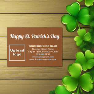 Tarjeta De Recepción Business Saint Patrick Greeting en Brown