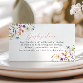 Tarjeta De Recepción Butfly Wildflower Bridal Shower Display