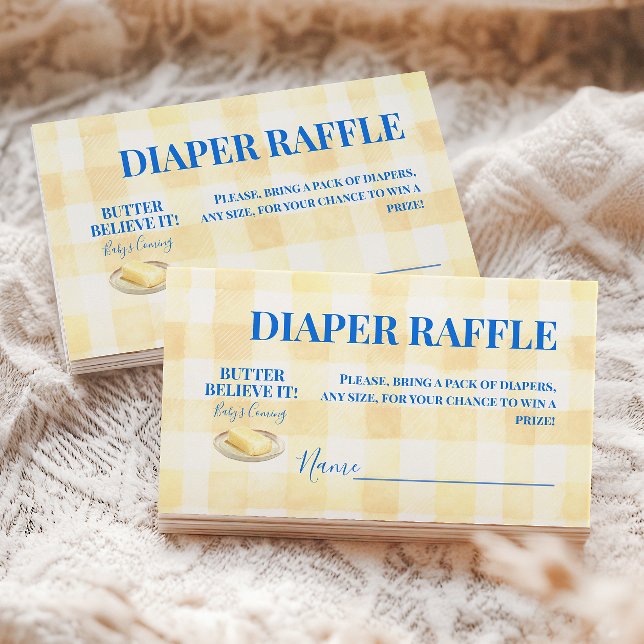 Tarjeta De Recepción Butter Yellow Gingham Boy Baby Shower Diaper (Subido por el creador)