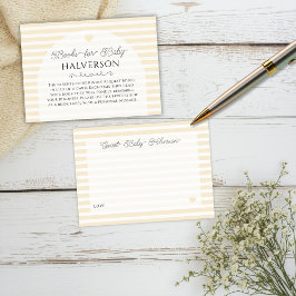 Tarjeta De Recepción Butter Yellow Plaid Baby Shower Book Request