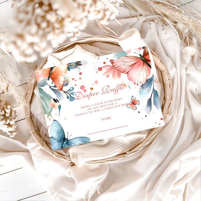 Tarjeta De Recepción Butterfly Meadow Diapper Raffle (Subido por el creador)