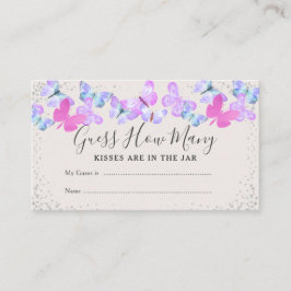 Tarjeta De Recepción Butterfly Skies adivina cuántos juegos de Baby Sho