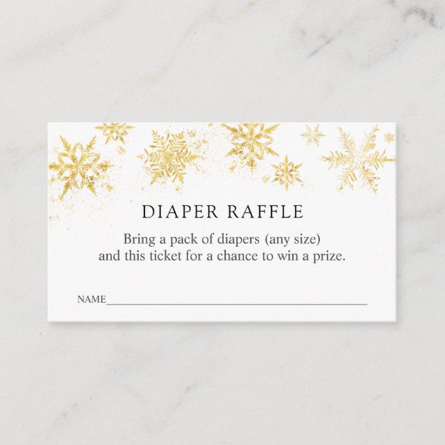 Tarjeta De Recepción Ca de boletos de raffle de nevado de invierno (Anverso)