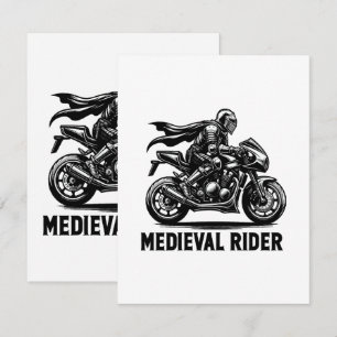 Tarjeta De Recepción caballero medieval