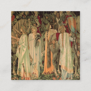 Tarjeta De Recepción Caballeros medievales de la Mesa Redonda